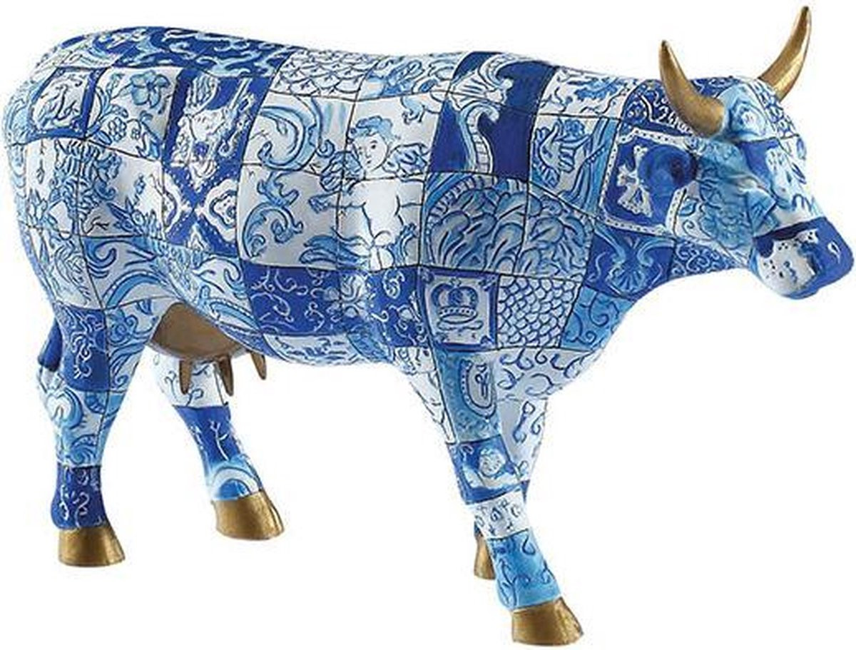 CowParade Cow Ora Poix Large Marcos Hass Horn Tabletop Decoratie