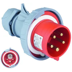 CEE Stecker mit Phasenwender 5P 16A IP67 400V 3106-350-1600