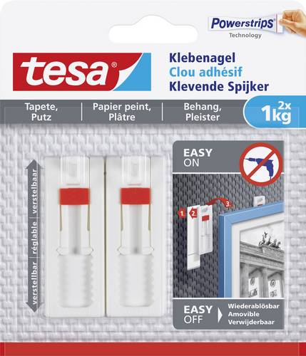TESA 77774 Klebenagel verstellbar Weiß Inhalt: 2St.