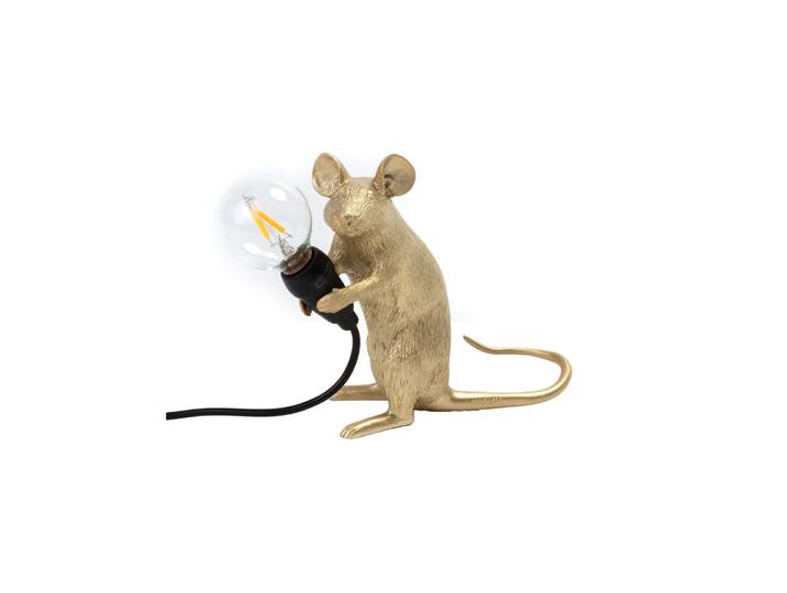 Seletti - Lampe de table Animaux - Or - Résine - Designer Marcantonio