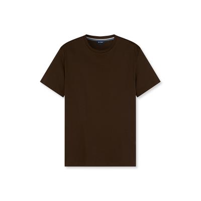 T-Shirt OLYMP "OLYMP Casual Wirk, T-Shirt", Herren, Gr. M, braun, 100% Baumwolle, Shirts T-Shirt