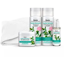 basler Jojoba Hair Set (Shampoo 200ml + Conditioner 200ml + Maske 125ml + Haaröl 50ml + Haarturban)