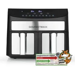 GOURMETmaxx Heißluft-Fritteuse Zweikammer 7l