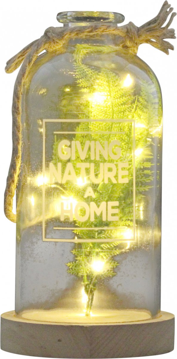 Peha Stolp Giving Nature A Home Led Glas Naturel B: 13 cm, H: 25 cm