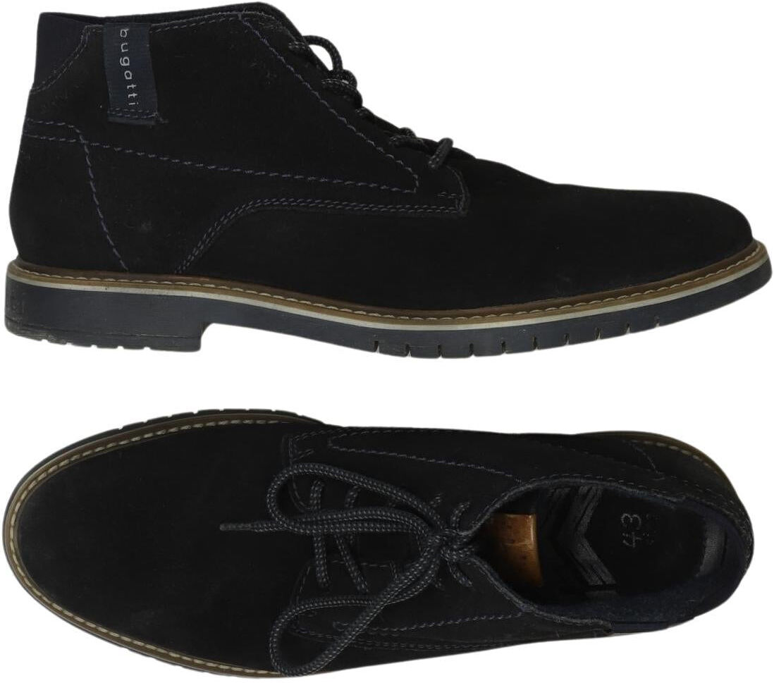 Bugatti Herren Stiefel, Schwarz, Gr. EU 43, Leder - Second Hand