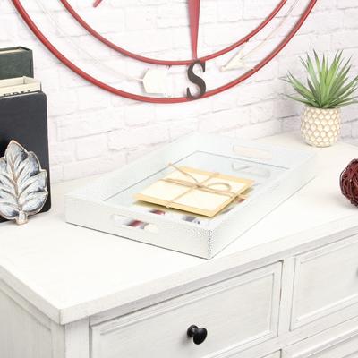 Cheungs Labai Gold Shagreen Mirrored Tray