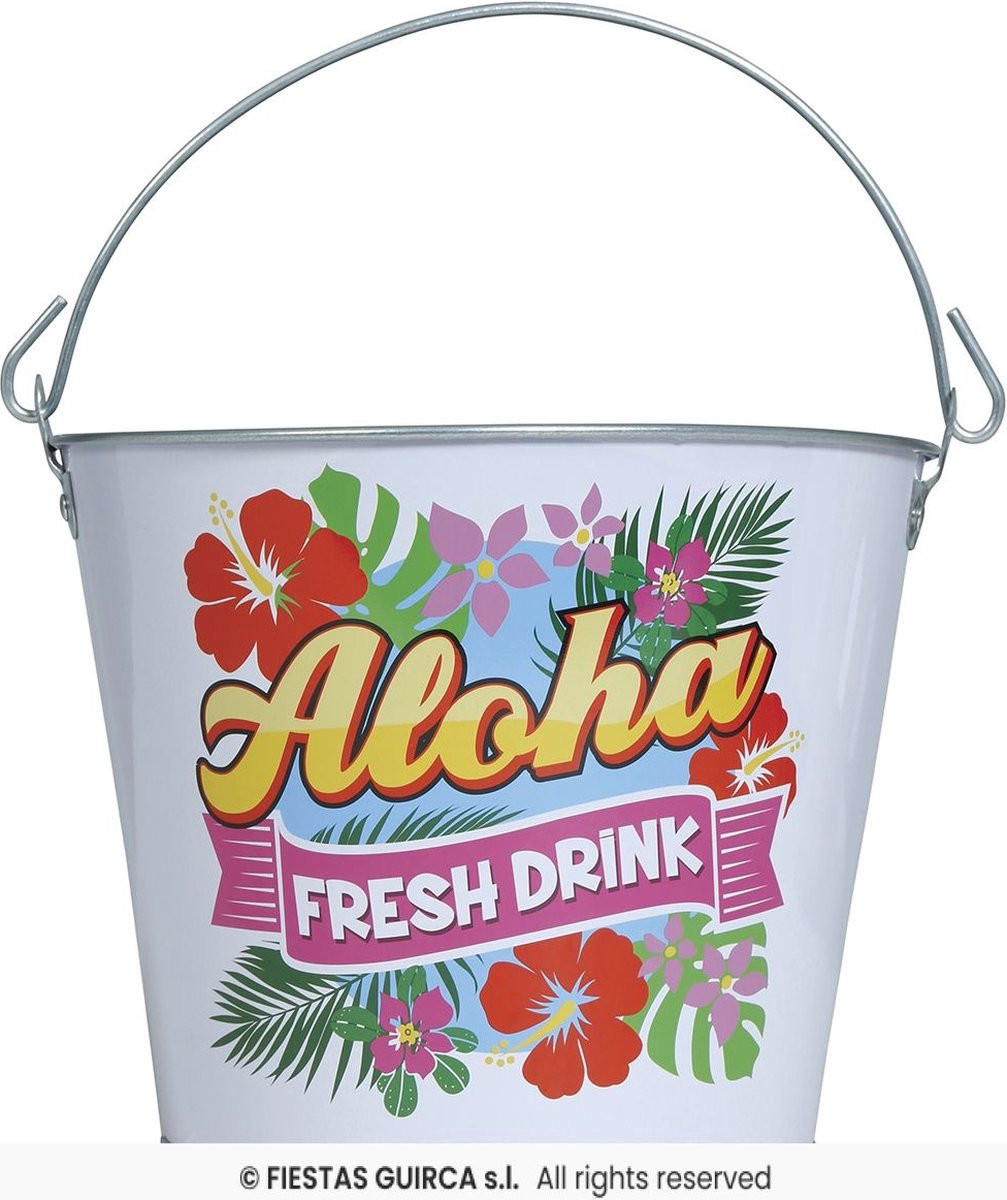 Guirca Metalen Emmer Hawaii Aloha 19 x 23 cm
