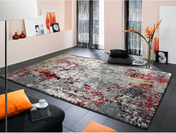 Kurzflorteppich Meteora Cascade Multicolor 120 x 170cm Mischgewebe