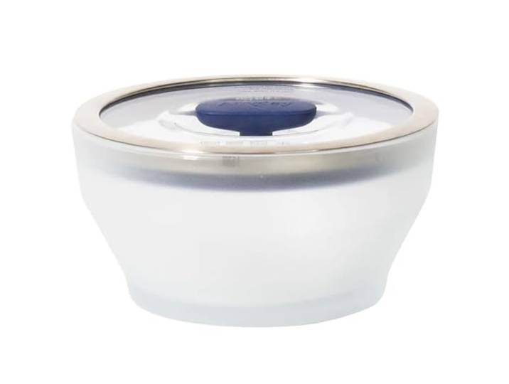 Anyday 4-Tasse Mikrowelle Kochgeschirr Glasbehälter mit Deckel (Heidelbeere Plastic-Free Deep Food Storage, Stapelbare Luftdichte Dampfgarer, Belüfteter Deckel, Mikrowelle Sicher Erwärmung