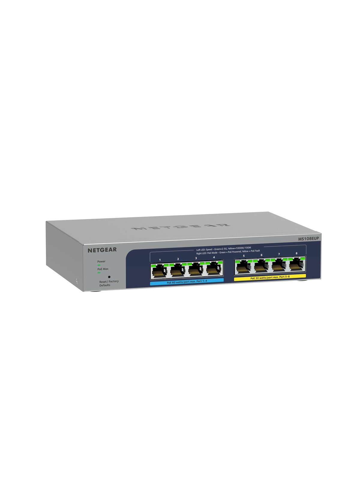 Netgear MS108EUP 8-port Multi-Gigabit (2.5G) Ultra60 PoE++ Ethernet Plus Switch