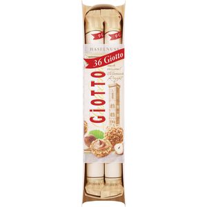 Giotto Waffeln Haselnuss-Gebäckspezialität, Milchcreme & Haselnüsse, einzeln verpackt, 154,8 g, 4x 9 Stück