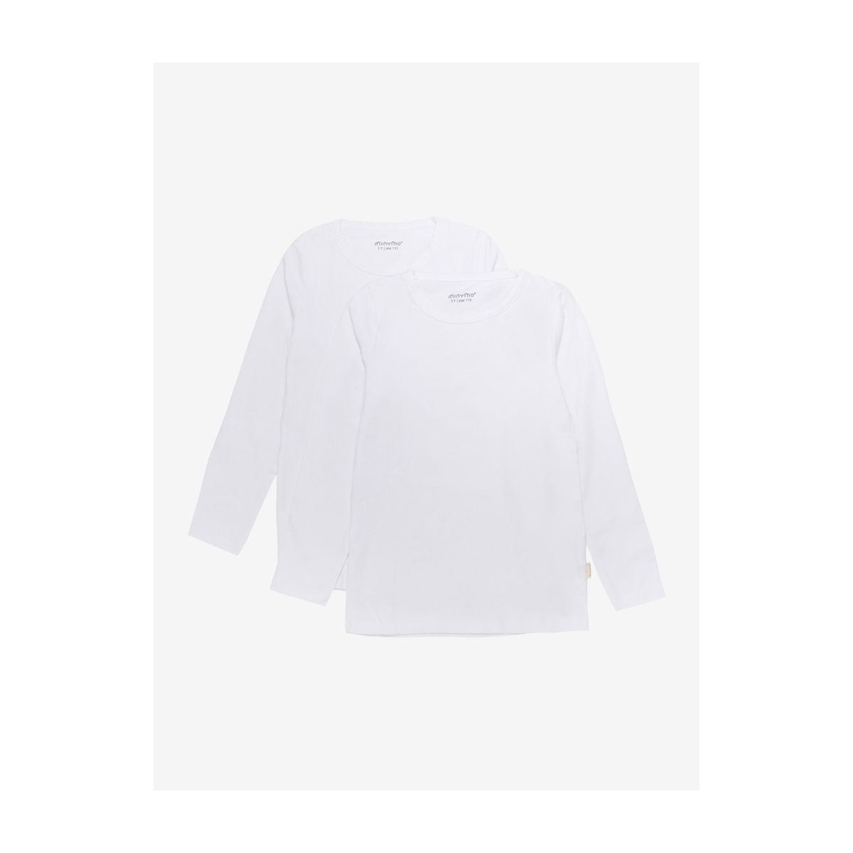 Minymo Basic 35 -t-shirt LS (2-pack) weiss (100) 122 3935-100-122