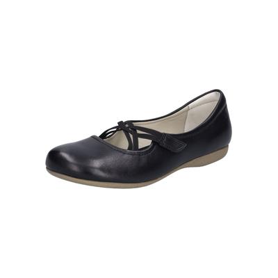 Ballerina JOSEF SEIBEL "Josef Seibel Ballerinas Leder", Damen, Gr. 39, schwarz, Leder, Schuhe Ballerina