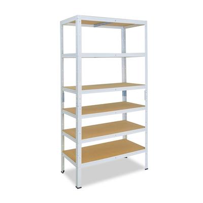 shelfplaza HOME 180x80x50 cm Schwerlastregal in weiß mit 6 Böden und 145 kg Traglast pro Boden