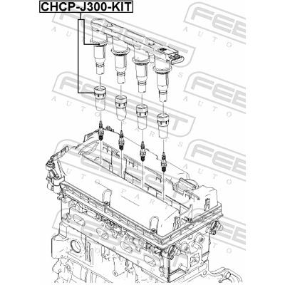 FEBEST Stecker, Zündspule chcpj300kit für GM