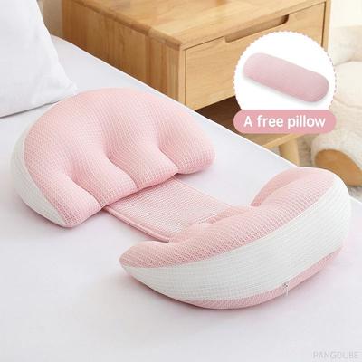 Inspired Living PANGDUBE Full Body Pregnancy Pillow With Cotton Waist Support U Shaped Maternity Body Pillow For Side Sleepers pink
