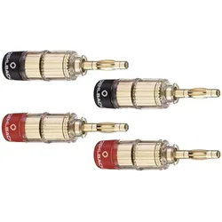 Oehlbach Solution Banana, Audio Stecker, Rot, Schwarz, Gold