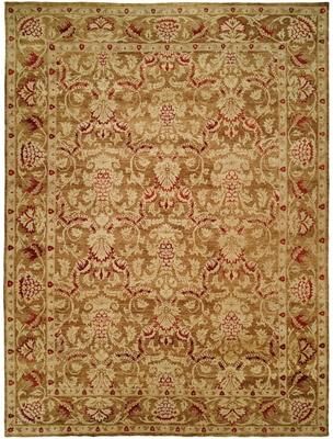 KALATY Royal Manner Estates Sandy Brown Hand-knotted Area Rug