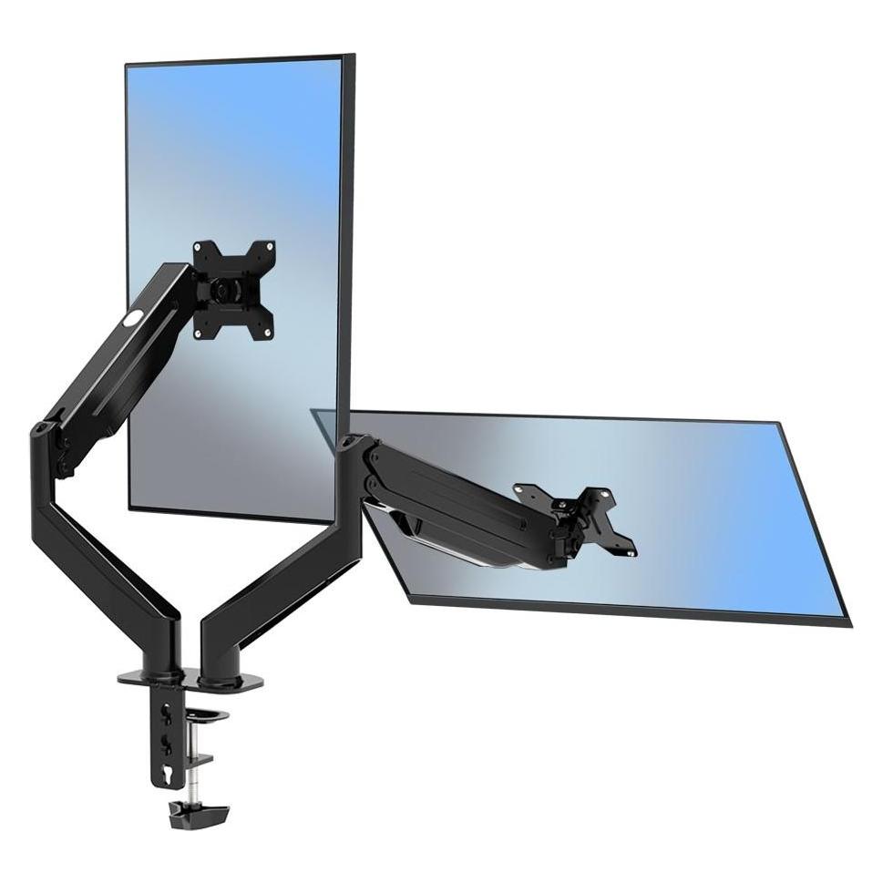 Esperanza ERW020 Gas-Tischhalterung für zwei Monitore 17-27" bis zu 6kg (Tisch, 27", 6 kg) (ERW020)