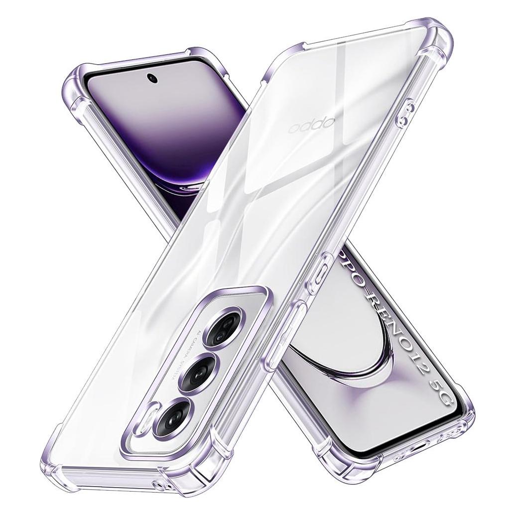 Techsuit - Shockproof Clear Silicone - Oppo Reno12 - Clear (Oppo Reno12) (56357164)