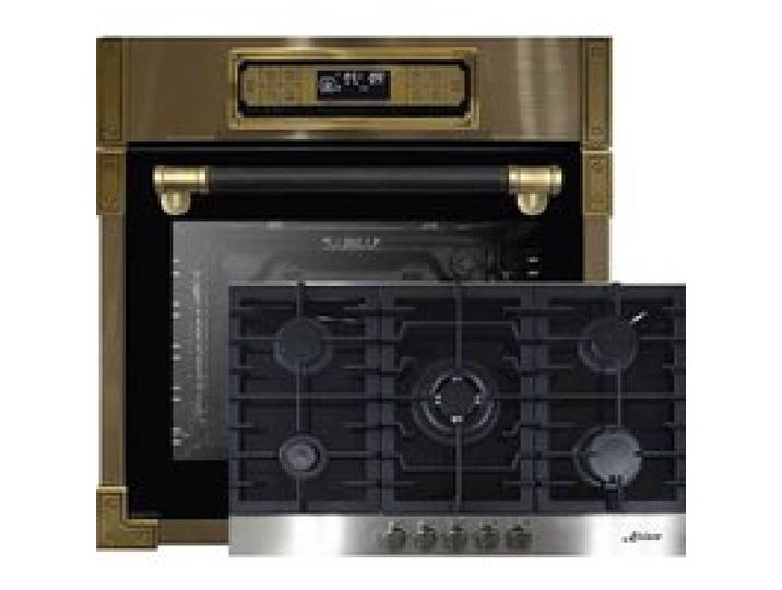 Kaiser Set four EH 6726 AD+KCG 9386 Retro four encastrable 80L Four électrique + table de cuisson gaz Cuisinière encastrable