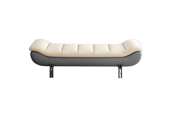 Dekorativ Bettbank aus Leder for Schlafzimmer(Blue,140*50*42cm)