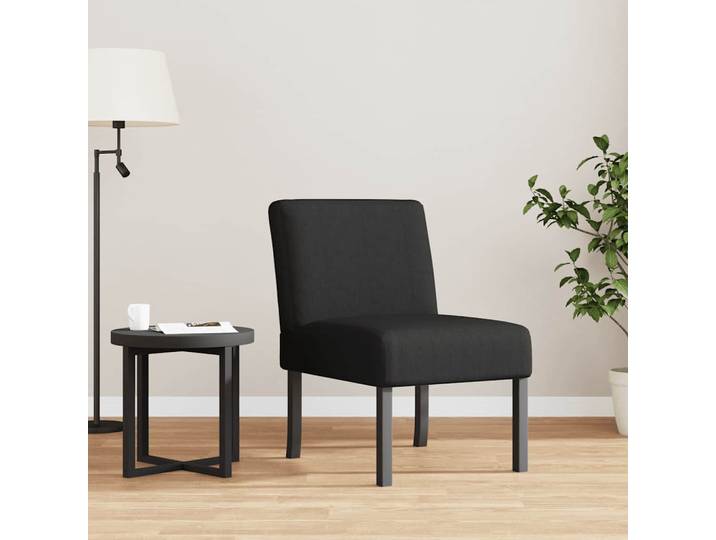 vidaXL Polsterstuhl Schwarz Stoff