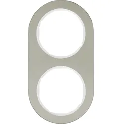 Hager WLD9200STW Rahmen 2fach Serie R.Classic Edelstahl mattiert, Tragmaterial Kunststoff weiß