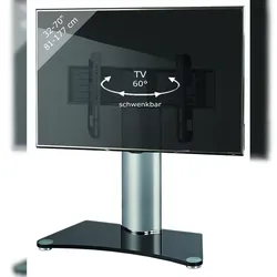VCM TV Standfuß Aufsatz Glas Windoxa Maxi Schwarzglas