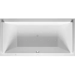 Duravit Starck Whirlpool, Einbauversion, 2 Rückenschrägen, Gestell, Ab- und Überlaufgarnitur chrom, Air-System, 2000x1000mm, 760341000AS0000