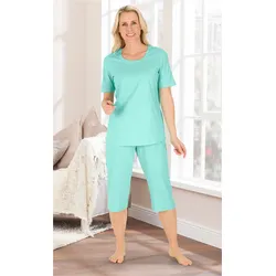 Baumwoll-Schlafanzug in mint in Größe 48/50 von DW-Shop, Mint, 48/50