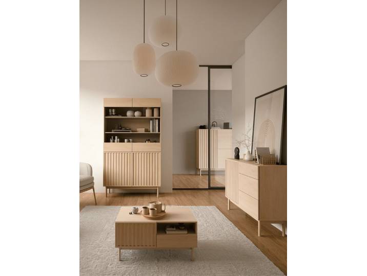 ROYAL24_MARKT Wohnzimmer-Set Savira 5-teilig – Modernes Wohnkonzept in Cremona Eiche, (Wohnzimmer-Set, 4-St., Premium - Savira), Luxus – Edel – Zeitlos