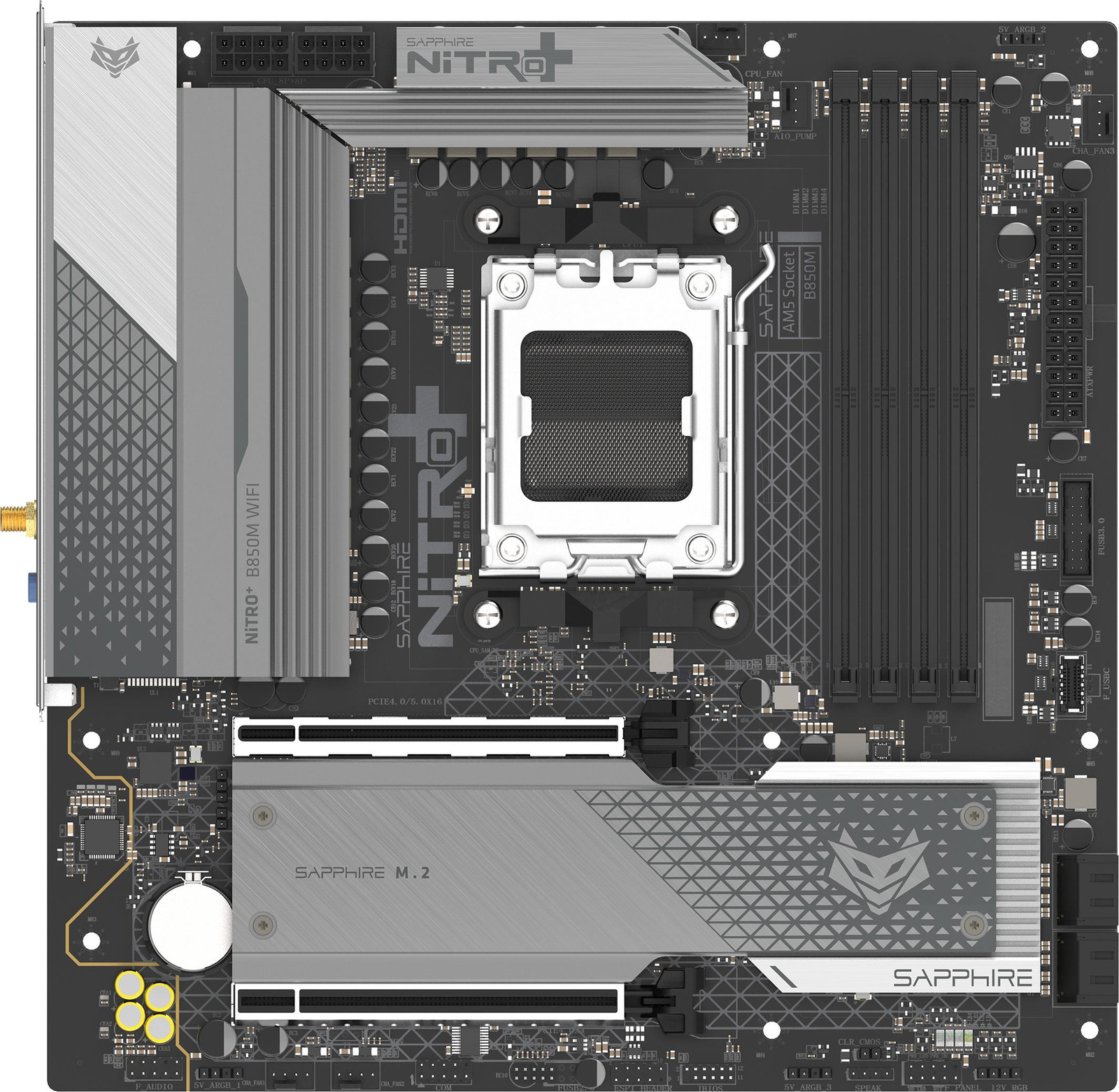 Sapphire Nitro+ B850M WiFi moederbord, AMD socket AM5 (Ryzen Zen4)