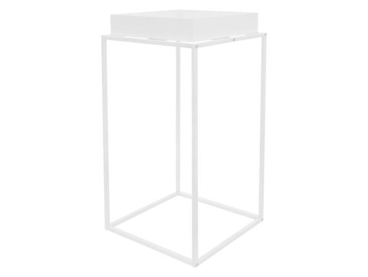 Ml-Design Blumenständer Weiß 45/45/80 cm, Metall, Quadratisch,Quadratisch, 45x80x45 cm, Wohnzimmer, Wohnzimmertische, Blumenständer