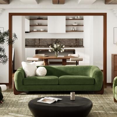 Taylor "Alpine 90.5"" Sherpa Upholstered Sofa"