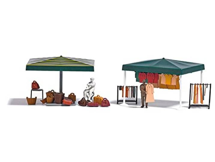 Busch - marktstand kleding USW. H0 (7/22) *bu1825