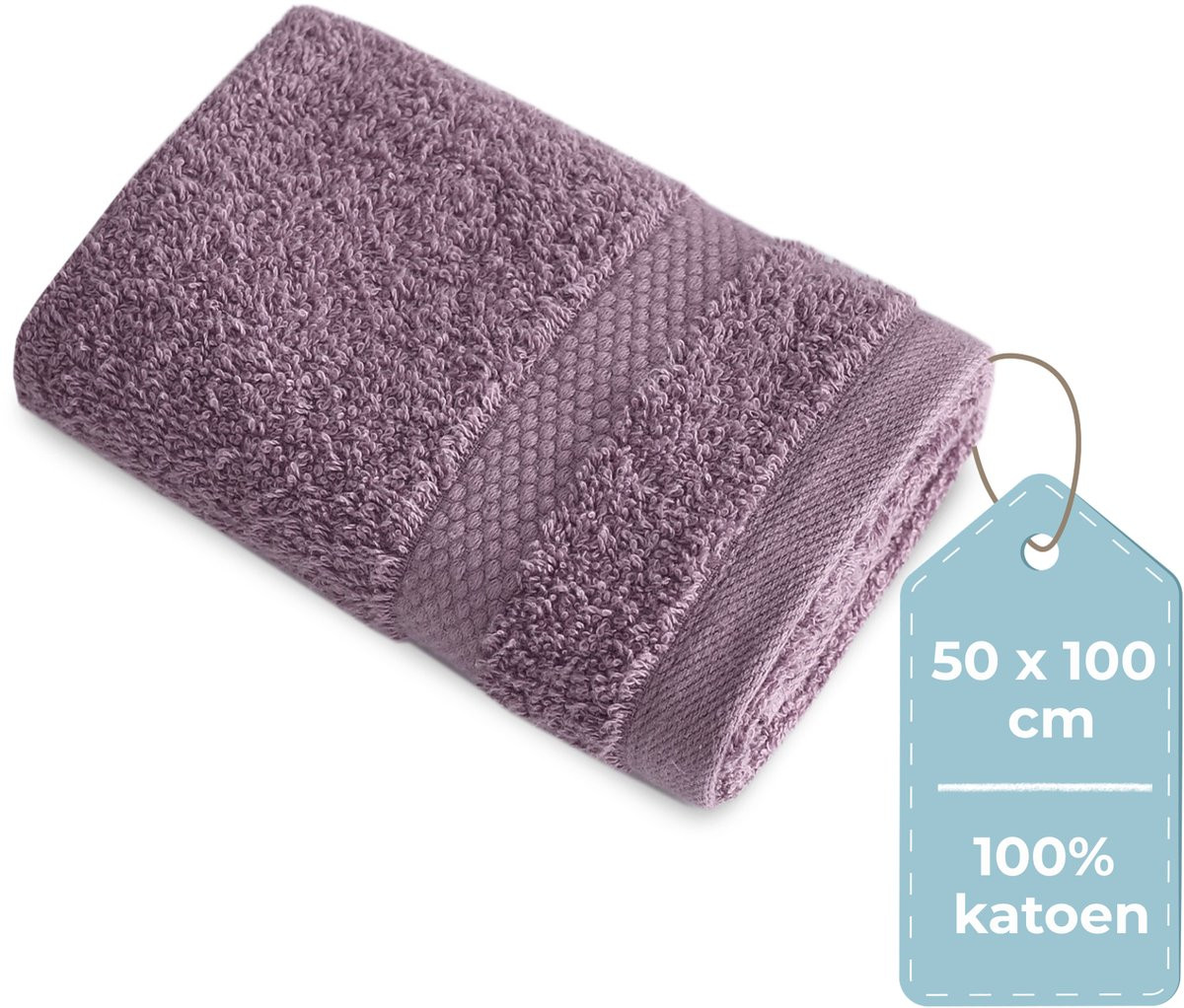 HUSH Living Handdoek 100% Katoen - Vlierbes - 50 x 100 cm