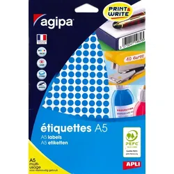 agipa Markierungspunkte, Durchmesser: 8 mm, rund, blau