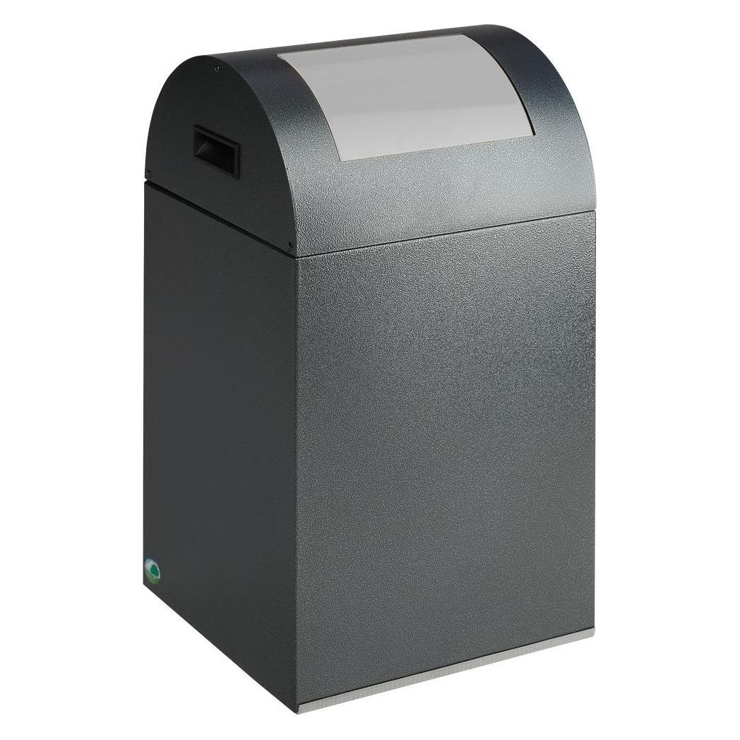 VAR Selbstlöschende Wertstoffsammler, 43l, 320x600x320mm, antiksilber, Klappe silber (43 l) (21072)