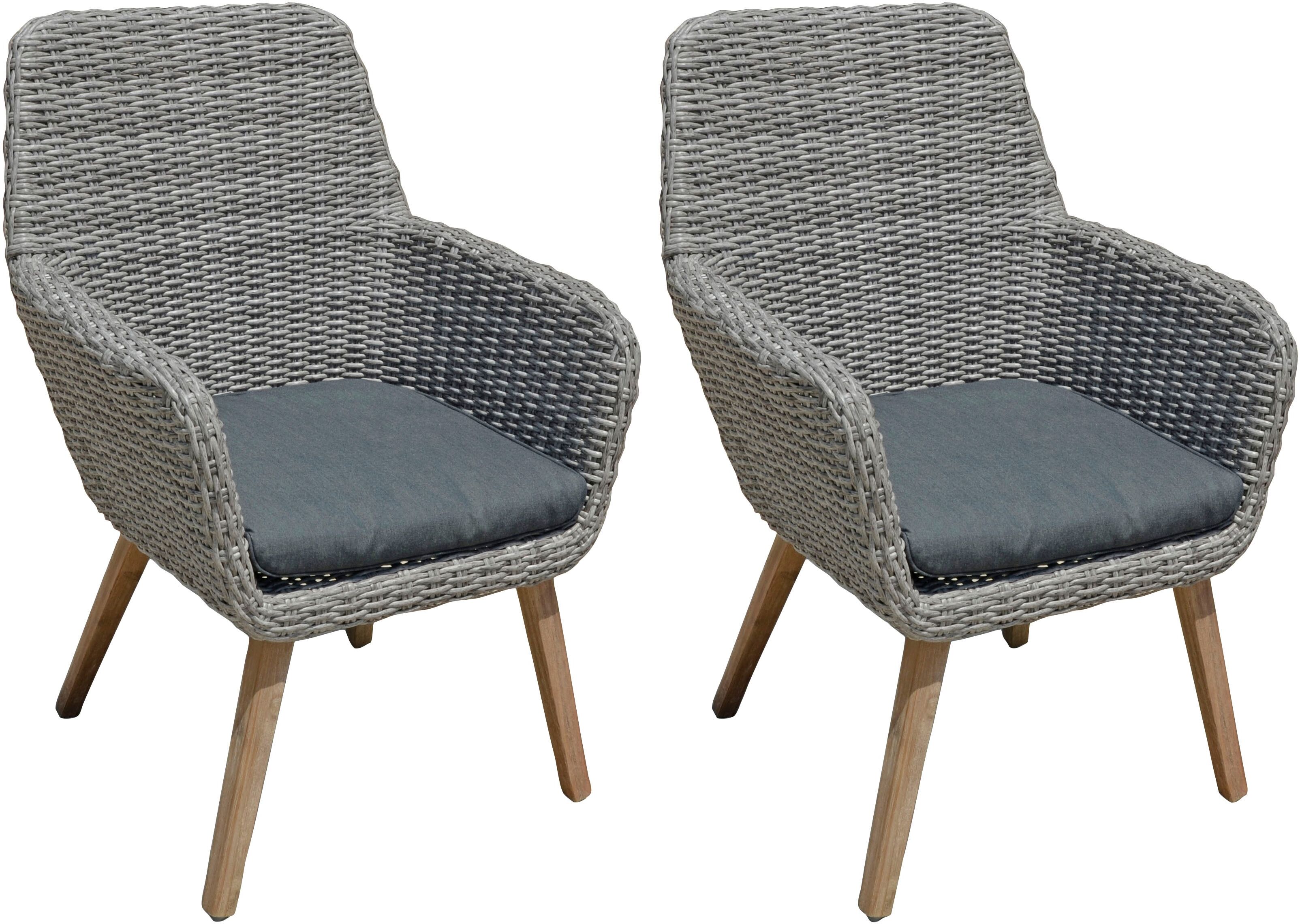 Gartensessel GARDEN PLEASURE "RAPALLO", grau, B:70cm H:96cm T:68cm, Sessel, Gartensessel