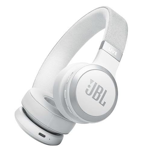 JBL Live 670 NC Draadloze On-Ear Bluetooth-koptelefoon met ruisonderdrukking - Wit