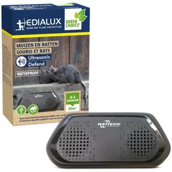 Edialux Ultraschall-Abwehr Von Mäusen Und Ratten - Für Drinnen Und Draußen