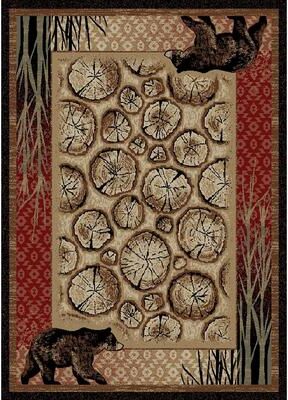 American Destination Red Creek Multi Lodge Area Rug
