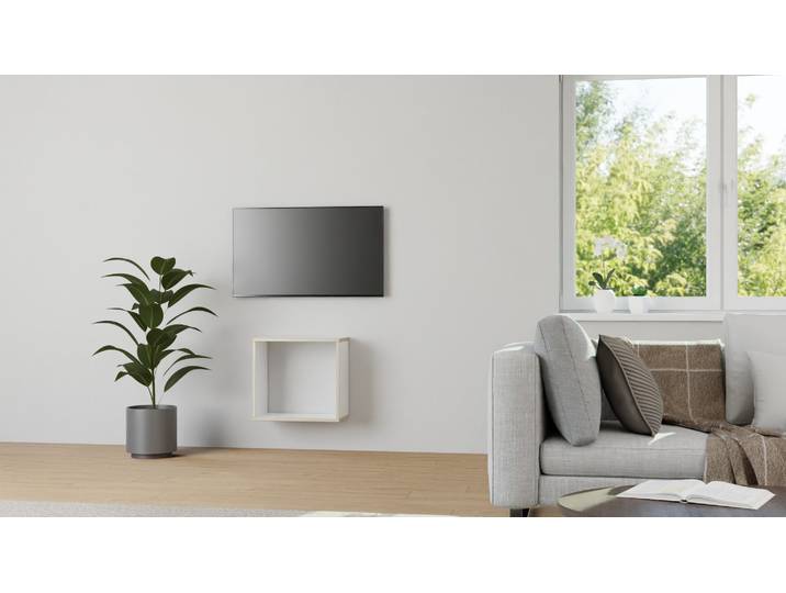 Le meuble pour décorer votre mur Contre­plaqué Contre­plaqué de bouleau blanc mat