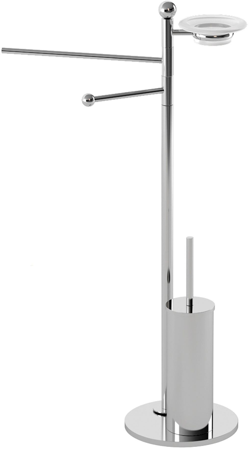 Tecnomat PIANTANA PORTA SALVIETTE PORTA ROTOLO PORTA SCOPINO PORTA SAPONE AMY H 69 cm COLORE CROMO