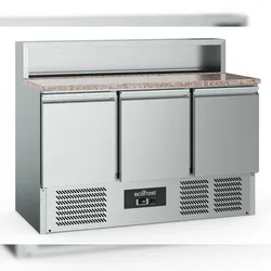 CombiSteel Gastro Pizzatisch Kühltisch Kühltheke Edelstahl 1365x700x1075mm 402l +2/+8°C