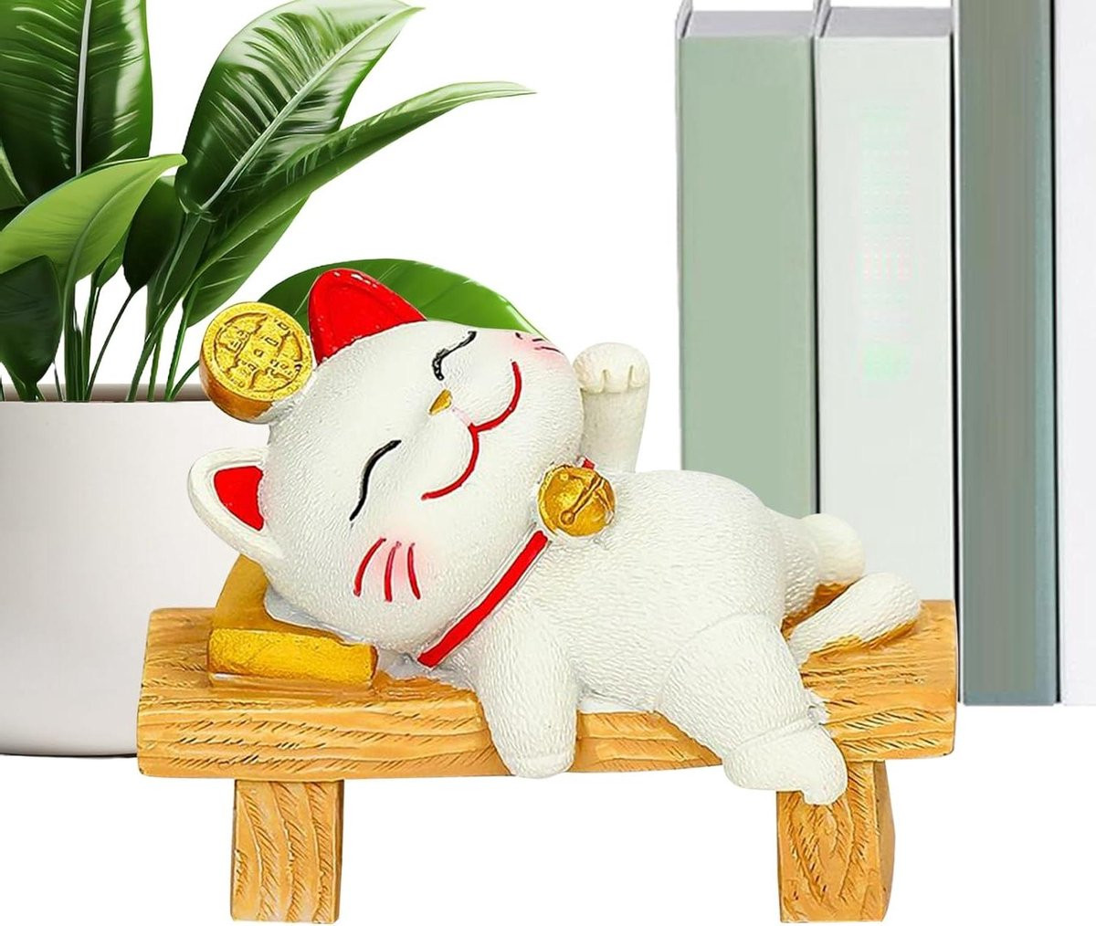 Gelukkige Kat Decoratie Beeld van Stevig Hars Materiaal voor in de Woonkamer