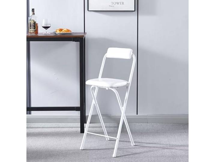 KRXSOBNV Faltbänke, Restaurant-Küchenmöbel, Keine Montage erforderlich, platzsparend(White,50cm/20in)