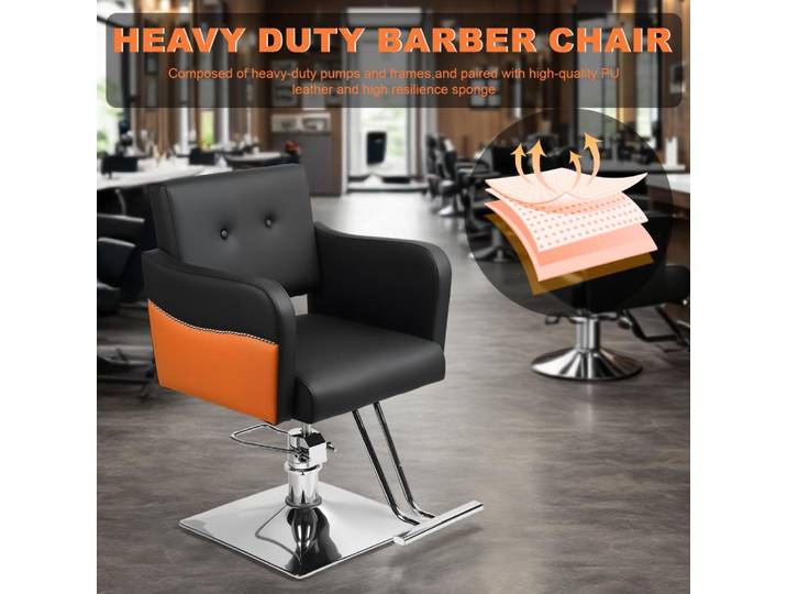 Chaise de salon de coiffure, chaise de styliste avec pompe hydraulique robuste, chaise de salon de coiffure pivotante à 360 degrés, charge maximale 330 lb