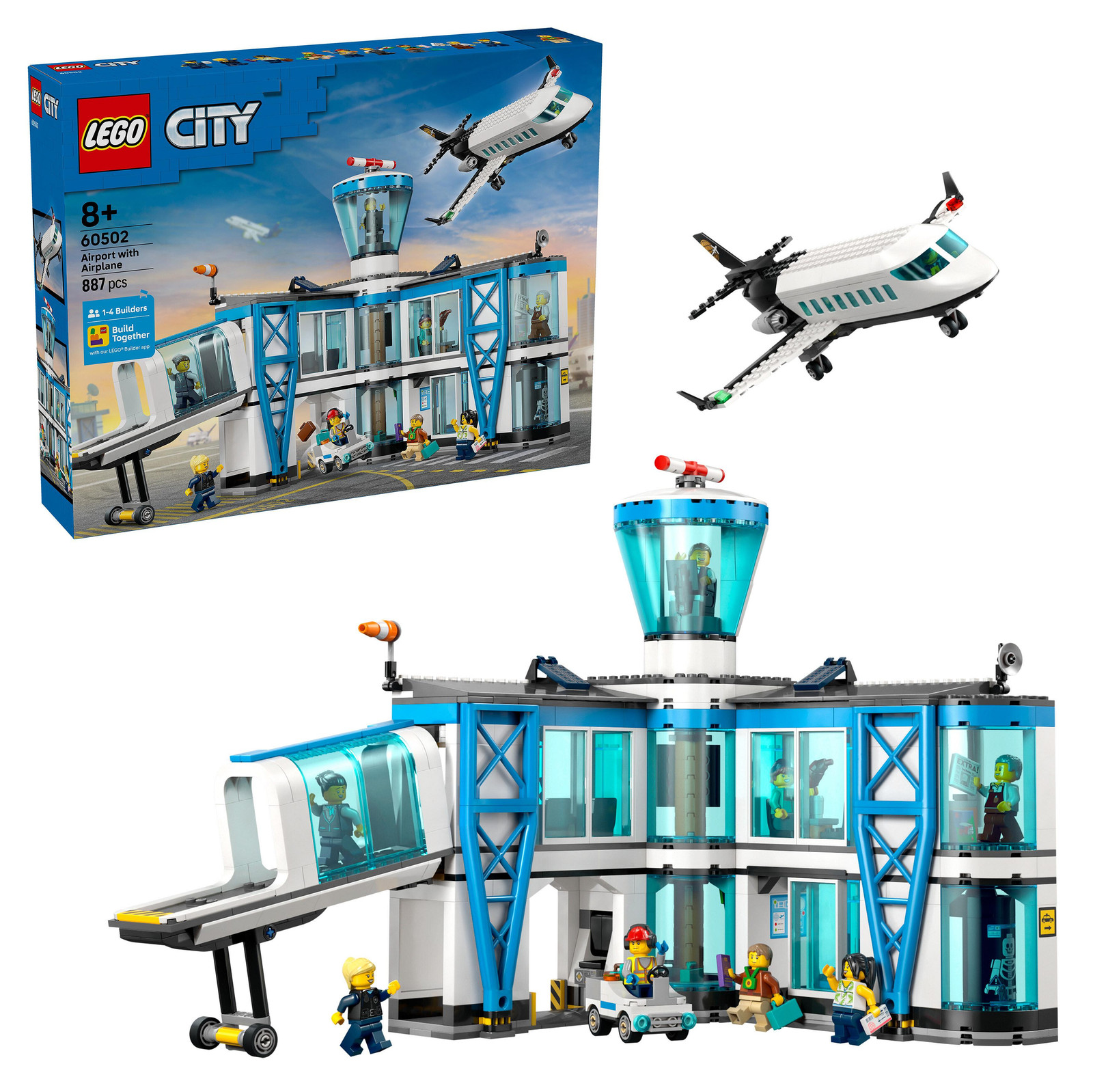 LEGO City 60502 Luchthaven met vliegtuig
